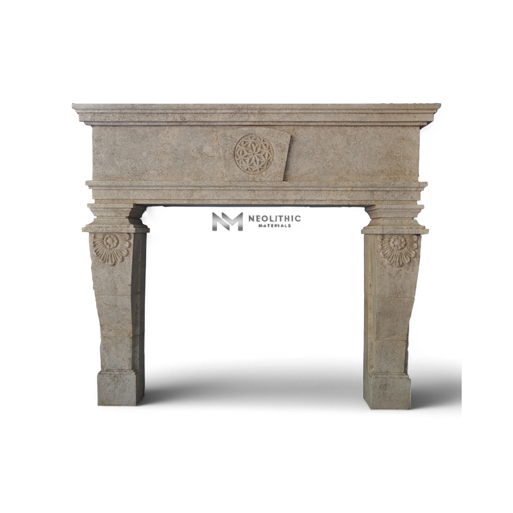 Limestone Fireplace Mantel
